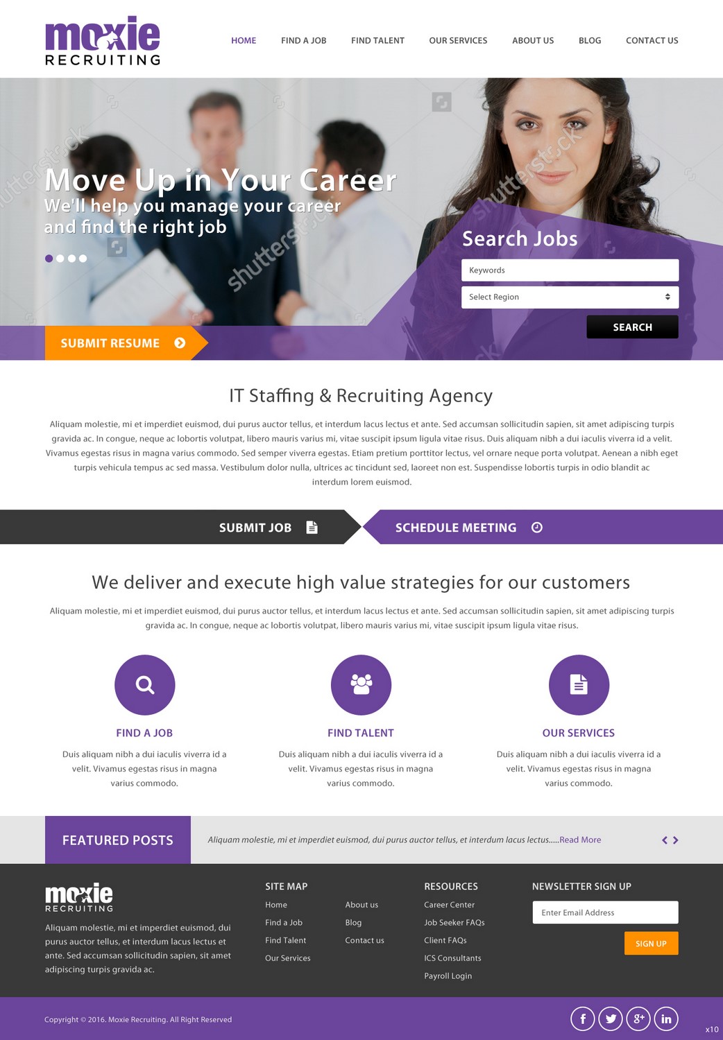Web Design by pb for Moxie Recruiting | Design #9784630