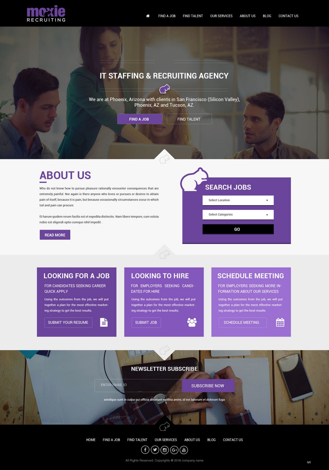 Web Design par pb pour Moxie Recruiting | Design #9784632