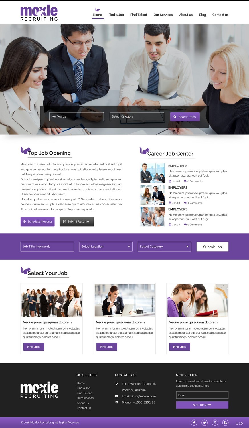 Diseño Web por pb para Moxie Recruiting | Diseño #9784634