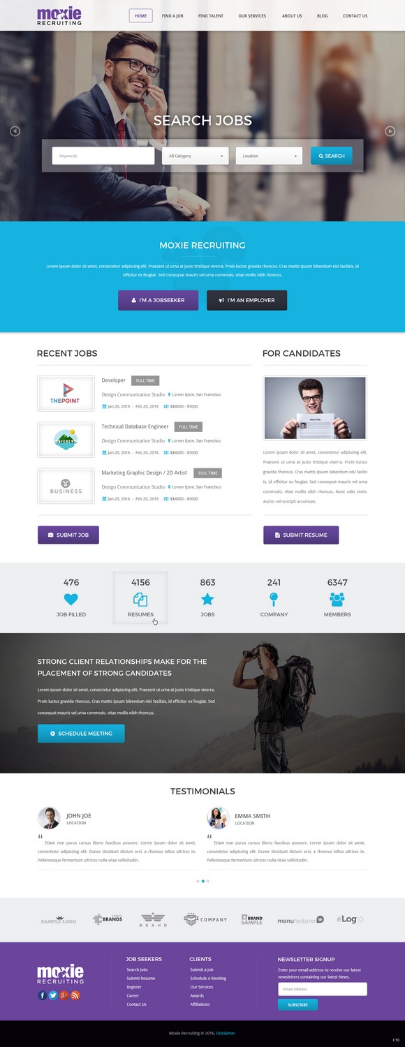Web Design by pb for Moxie Recruiting | Design #9784641