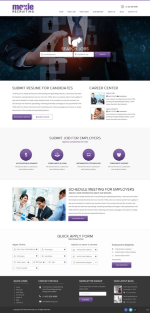 Web Design by pb for Moxie Recruiting | Design: #9784650