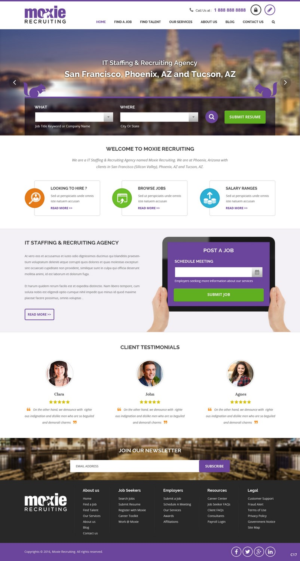 Web Design by pb for Moxie Recruiting | Design: #9784652