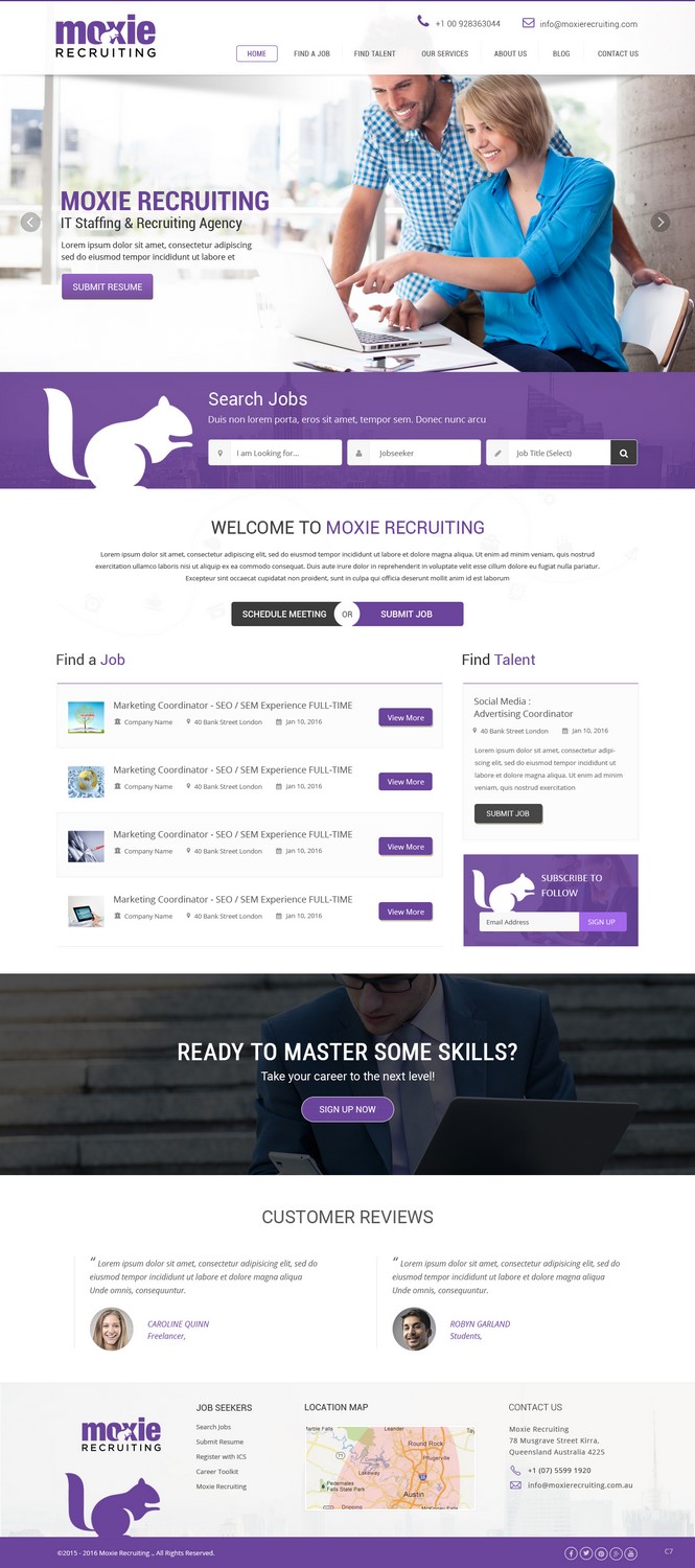 Web Design by pb for Moxie Recruiting | Design: #9784653