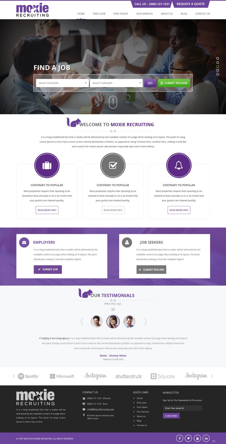 Diseño Web por pb para Moxie Recruiting | Diseño #9789595