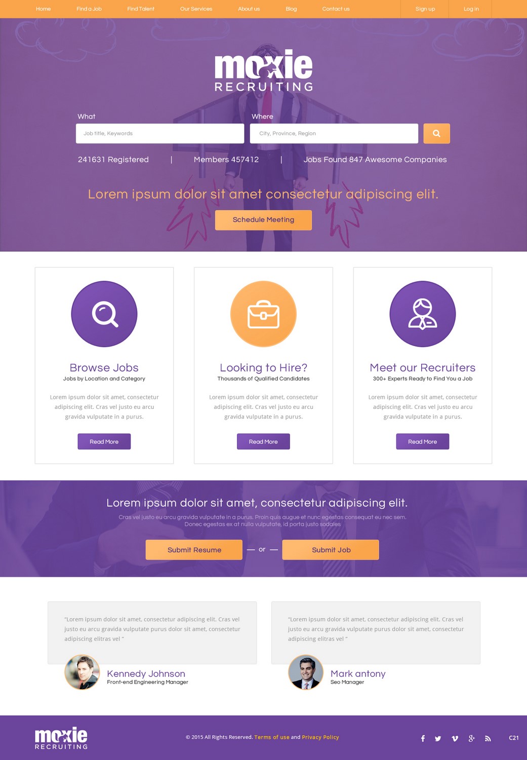 Web Design by pb for Moxie Recruiting | Design #9789596