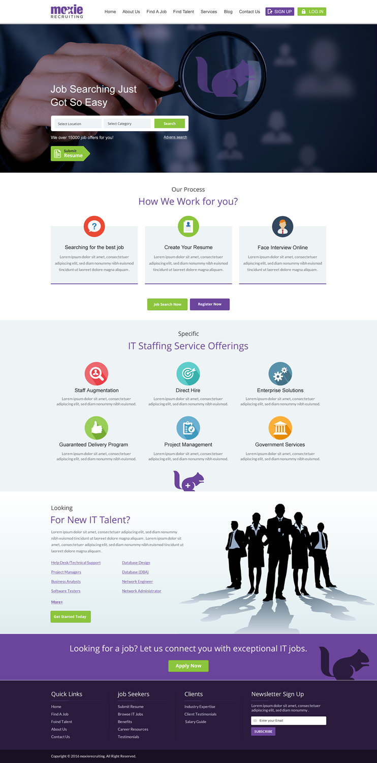 Web Design by Sbss for Moxie Recruiting | Design #10291110