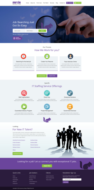 Technology Recruiting Agency needs website design | Web Design by Sbss