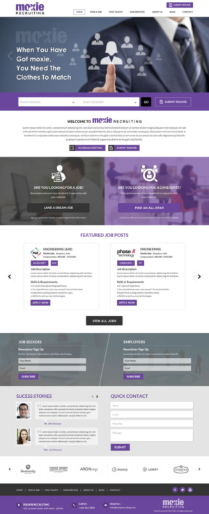 Web Design by Sbss for Moxie Recruiting | Design: #9782874