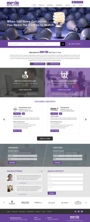 Web Design by Sbss for Moxie Recruiting | Design: #9782879