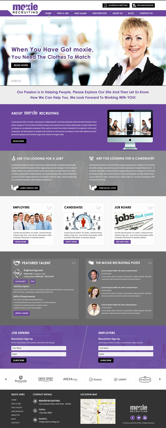 Web Design by Sbss for Moxie Recruiting | Design #9782973