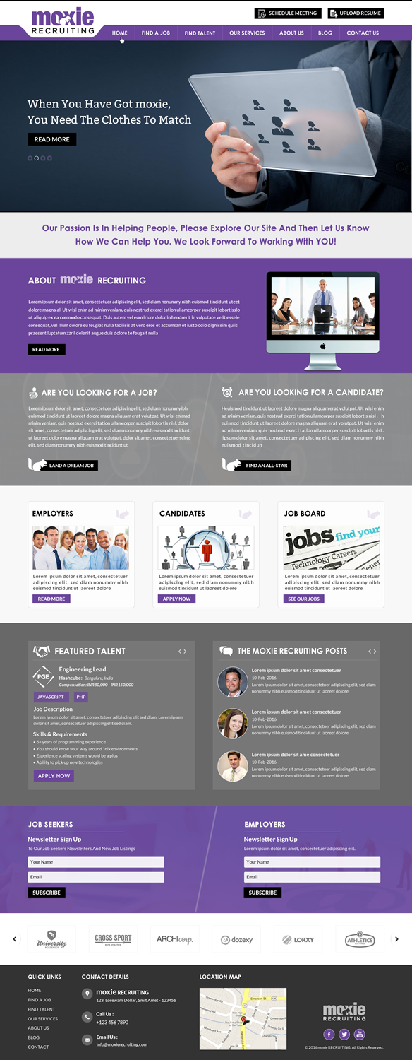 Web-Design von Sbss für Moxie Recruiting | Design #9782975