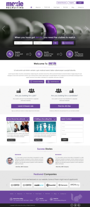 Web Design by Sbss for Moxie Recruiting | Design: #9782988