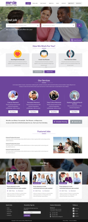 Web Design by Sbss for Moxie Recruiting | Design: #9783111