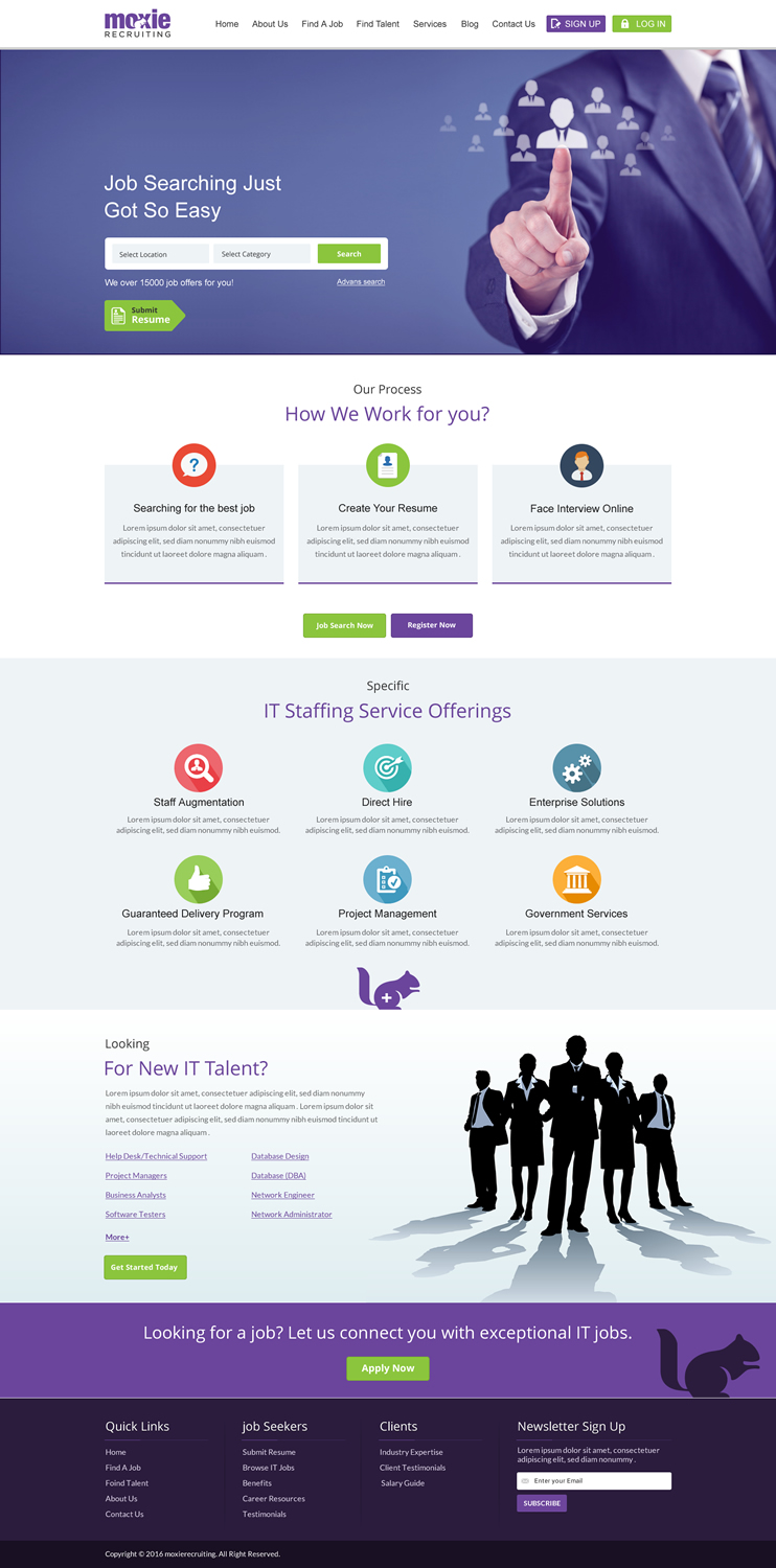 Web Design par Sbss pour Moxie Recruiting | Design #9789865