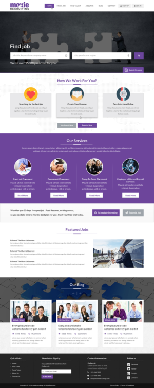Web Design by Sbss for Moxie Recruiting | Design: #9792394
