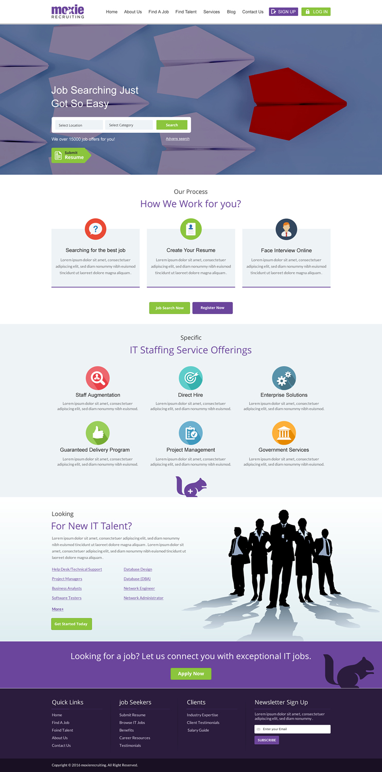 Web Design by Sbss for Moxie Recruiting | Design #9792395