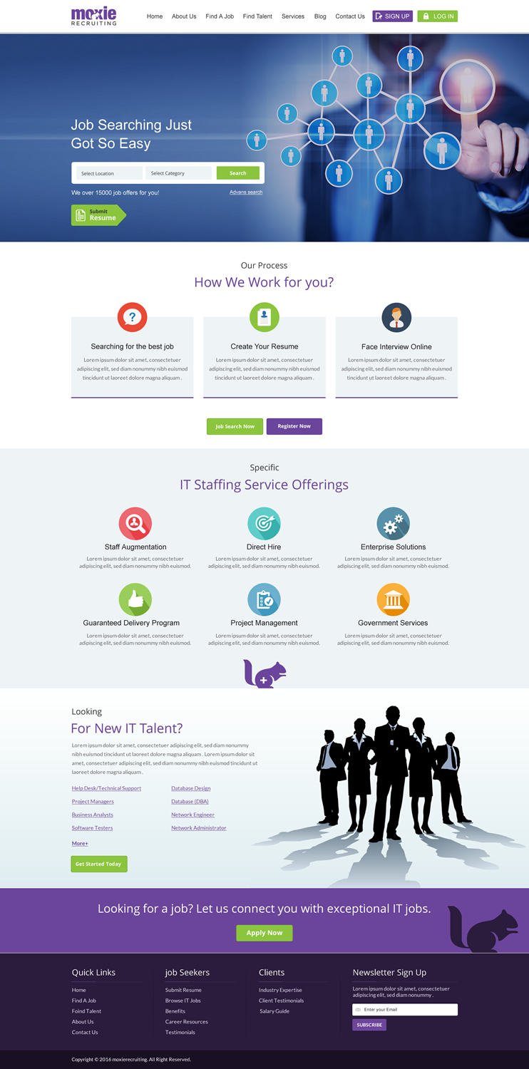 Web Design by Sbss for Moxie Recruiting | Design #9792398