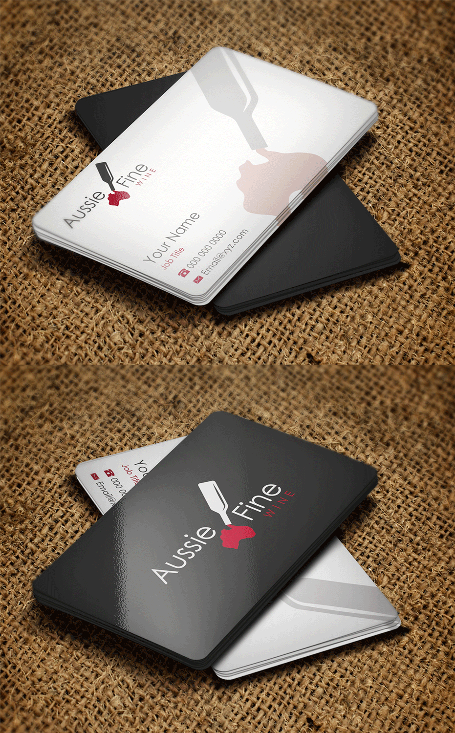 Business Card Design by Riz' for Aussie Fine Wines | Design #9789420