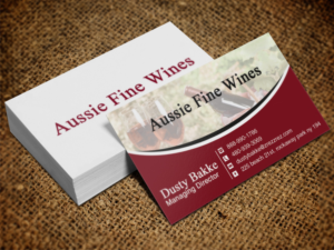 Business Card Design by Lanka Ama for Aussie Fine Wines | Design: #9792029