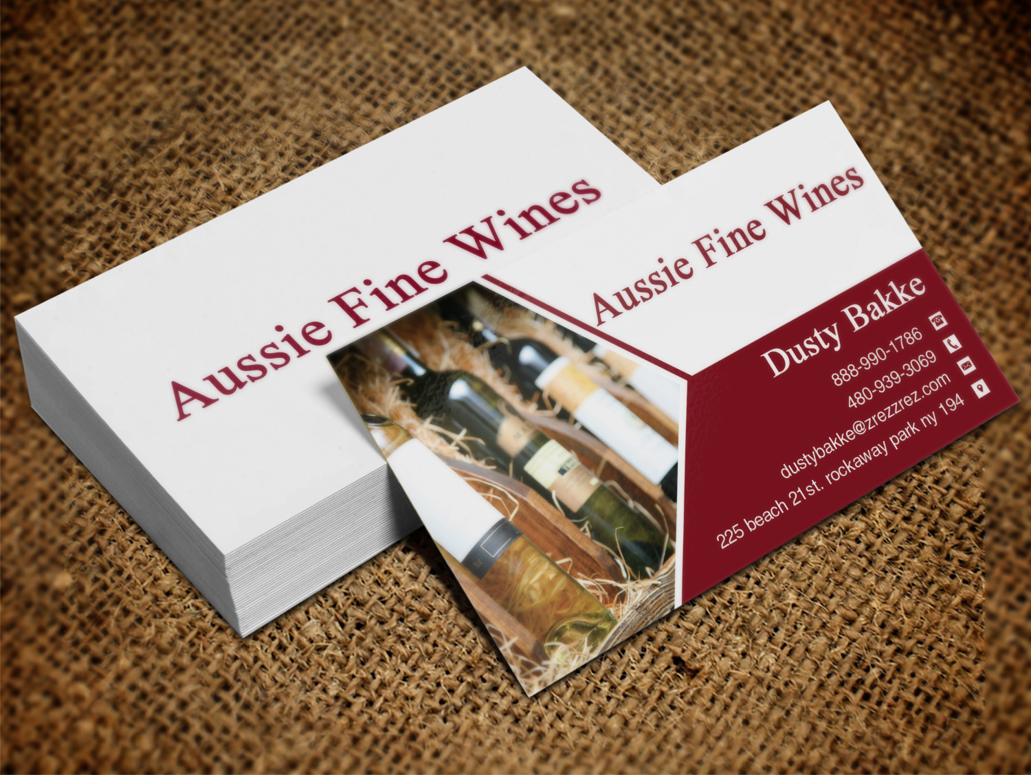 Business Card Design by Lanka Ama for Aussie Fine Wines | Design #9792030