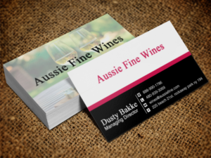 Business Card Design by Lanka Ama for Aussie Fine Wines | Design: #9792041