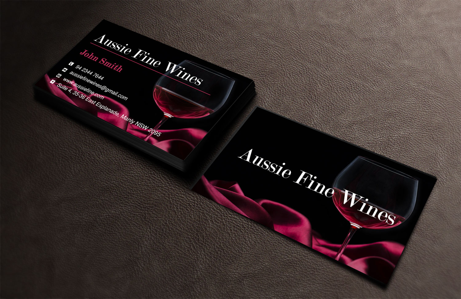 Business Card Design by Lanka Ama for Aussie Fine Wines | Design #9792048