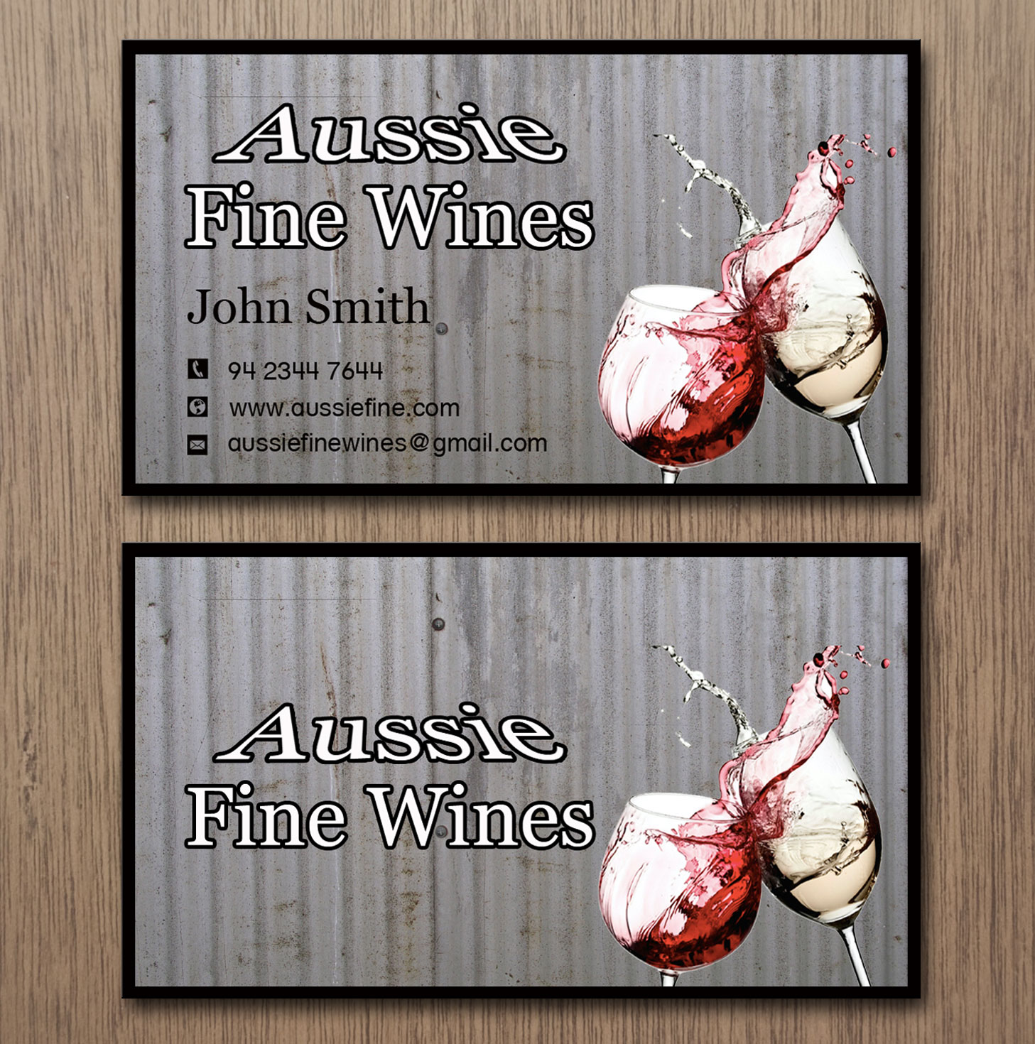 Business Card Design by Lanka Ama for Aussie Fine Wines | Design #9801290