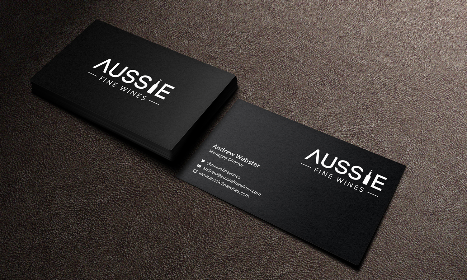 Business Card Design by Stylez Designz for Aussie Fine Wines | Design #9895107