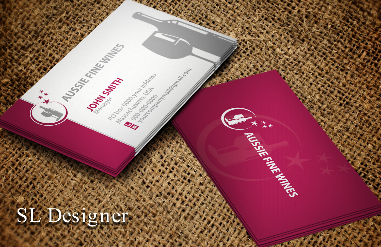 Business Card Design by SL Designer for Aussie Fine Wines | Design #9792946