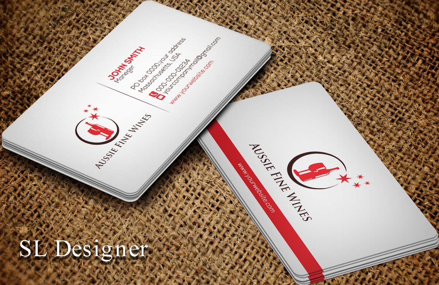 Business Card Design by SL Designer for Aussie Fine Wines | Design #9792947