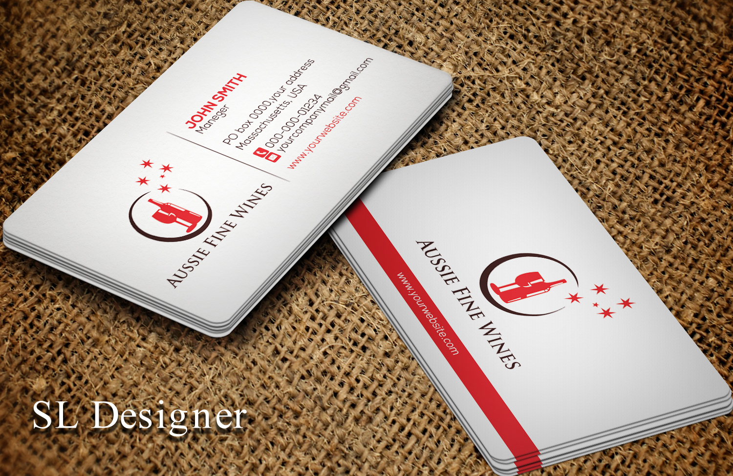 Visitenkarten-Design von SL Designer für Aussie Fine Wines | Design #9797493