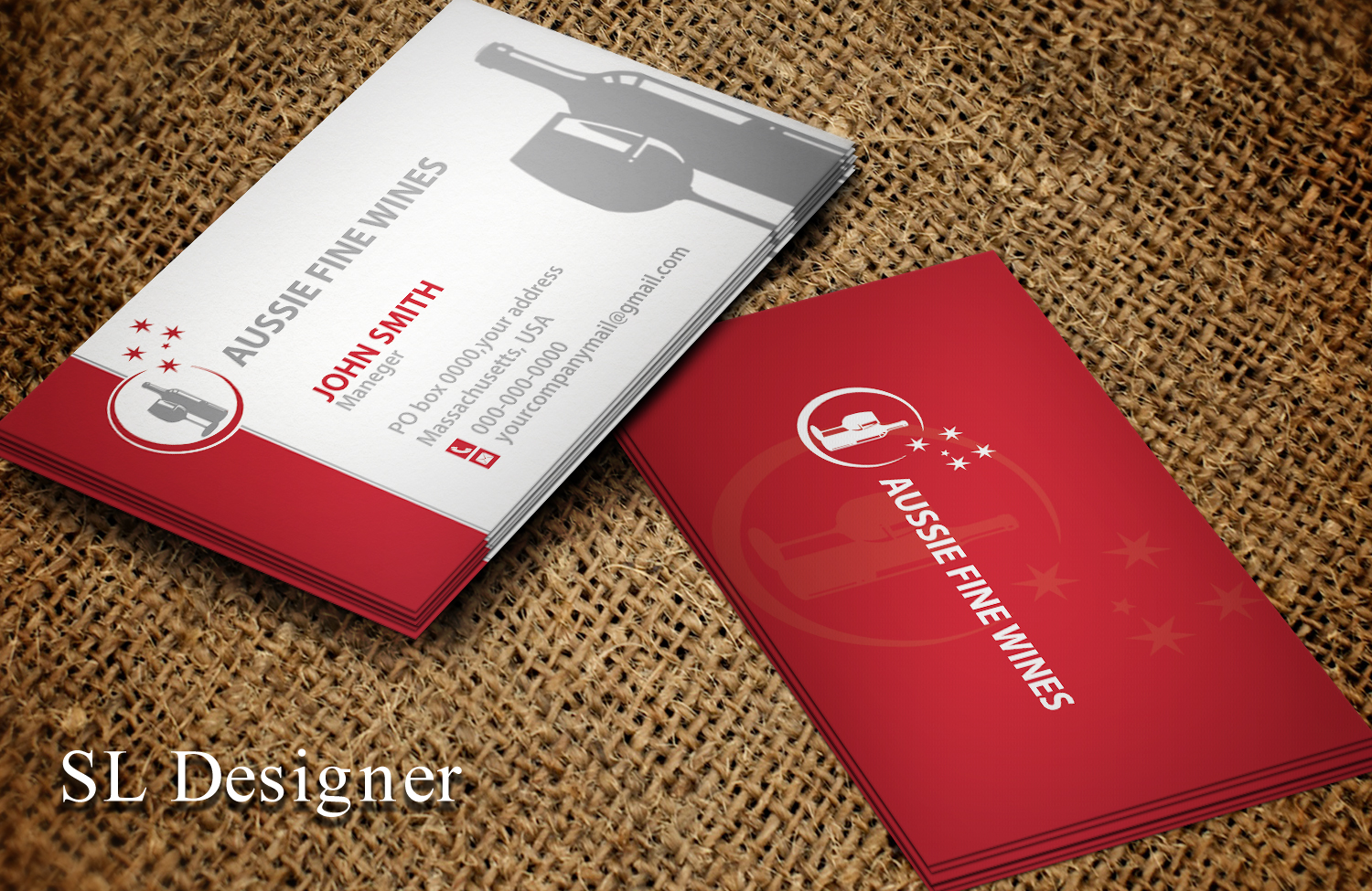 Visitenkarten-Design von SL Designer für Aussie Fine Wines | Design #9797639