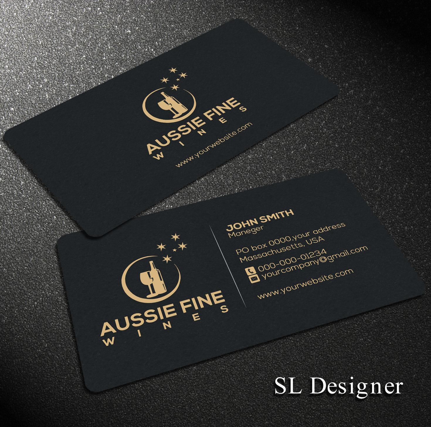 Visitenkarten-Design von SL Designer für Aussie Fine Wines | Design #9797874