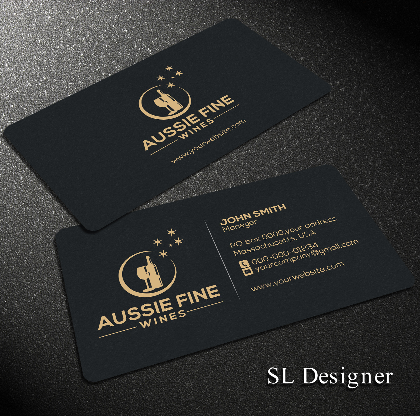 Visitenkarten-Design von SL Designer für Aussie Fine Wines | Design #9797875