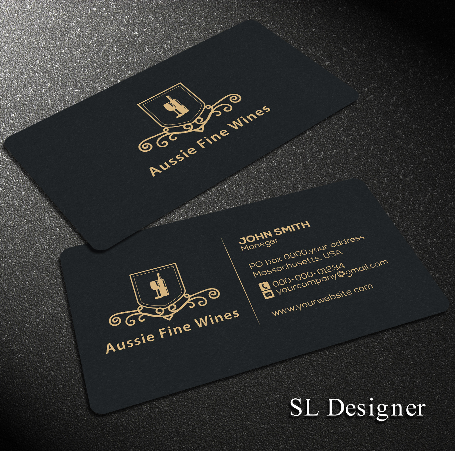 Visitenkarten-Design von SL Designer für Aussie Fine Wines | Design #9797881