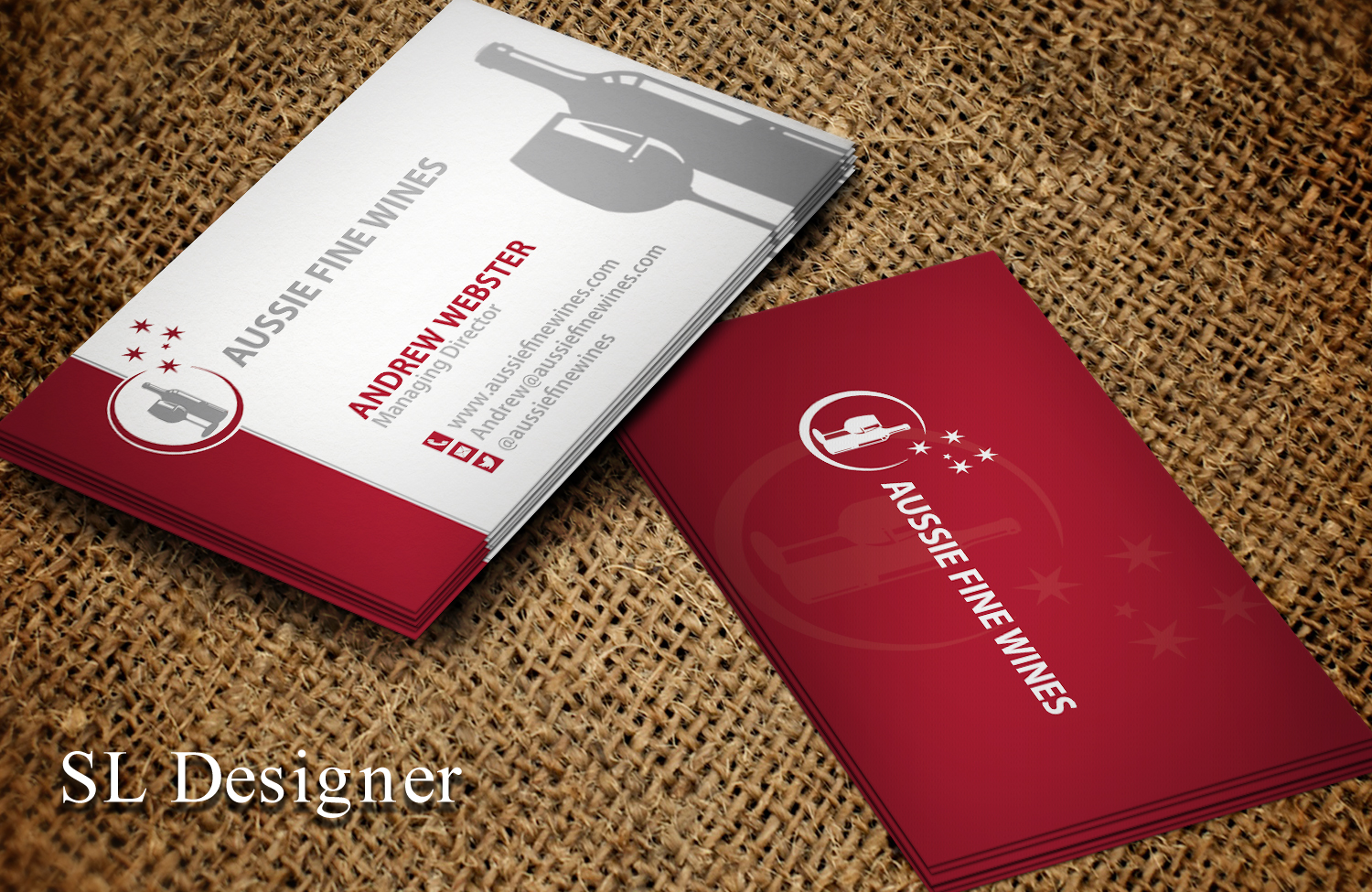 Business Card Design by SL Designer for Aussie Fine Wines | Design #9800250