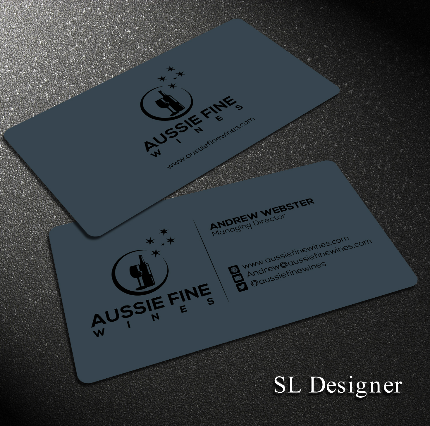 Business Card Design by SL Designer for Aussie Fine Wines | Design #9800473