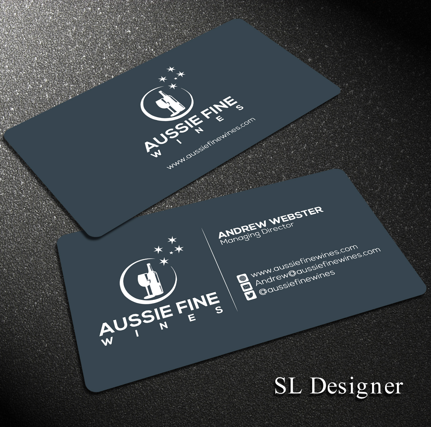 Business Card Design by SL Designer for Aussie Fine Wines | Design #9800640