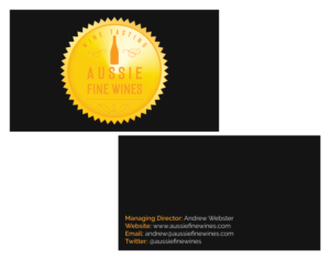 Visitenkarten-Design von HD Design Works für Aussie Fine Wines | Design: #9878879