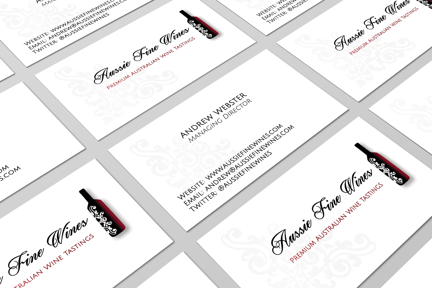 Visitenkarten-Design von HD Design Works für Aussie Fine Wines | Design #9897128