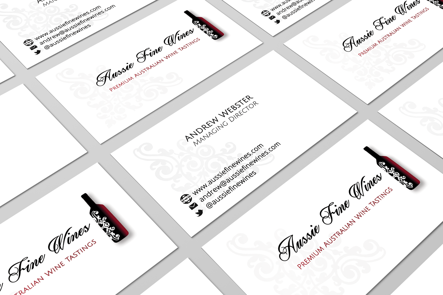 Business Card Design by HD Design Works for Aussie Fine Wines | Design #9998186