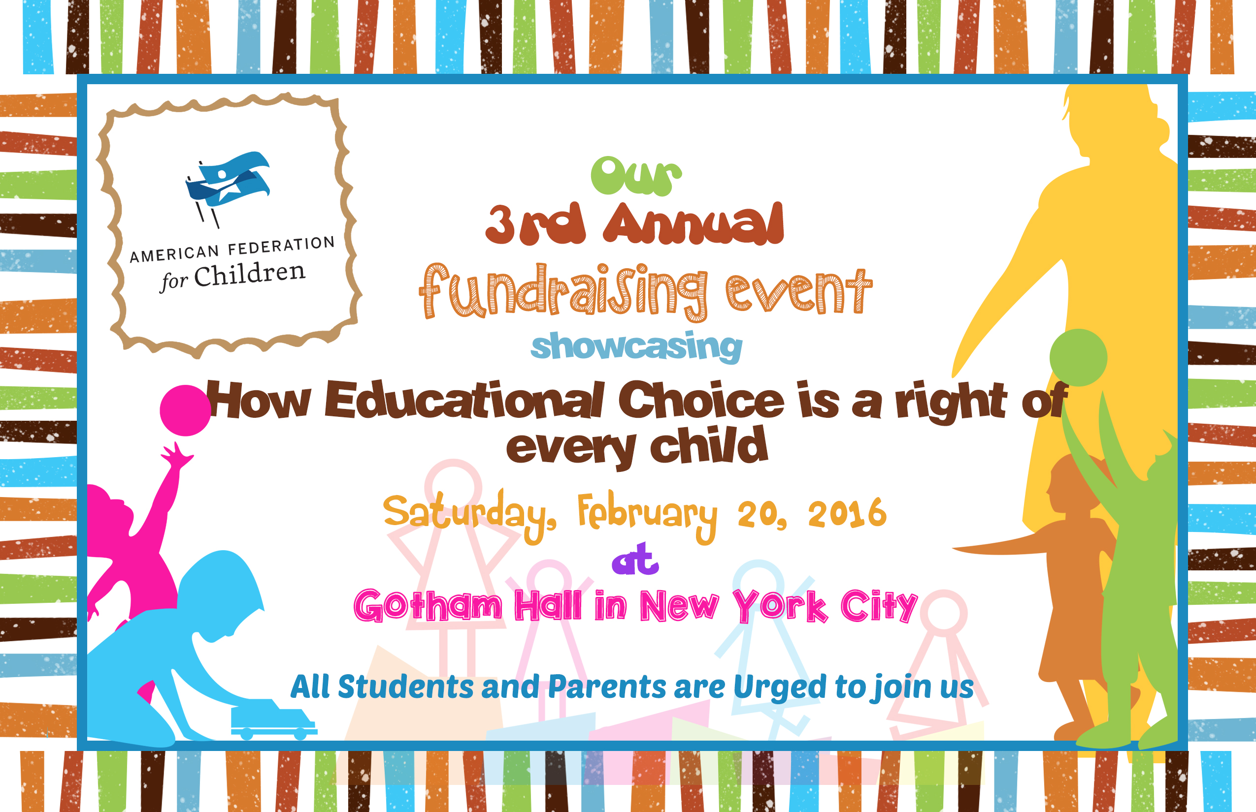 Einladungs-Design von DesignBySaM für American Federation for Children | Design #9880572