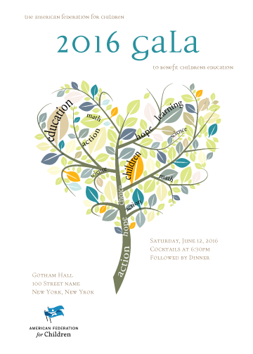 Invitation Design by designer-mom for American Federation for Children | Design #9808519