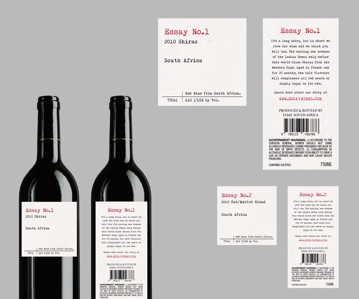 Graphic Design by designallegory for Essay wines | Design #2136238