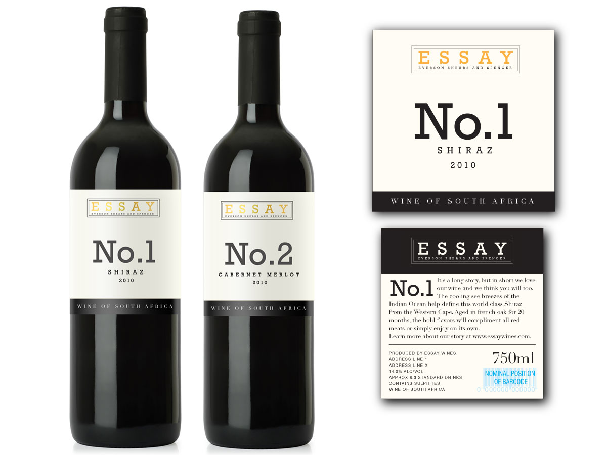 Graphic Design by J S D for Essay wines | Design #2130316