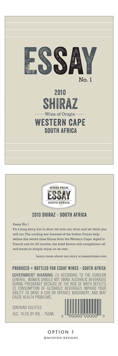 Graphic Design by Miss Shinn for Essay wines | Design #2123405