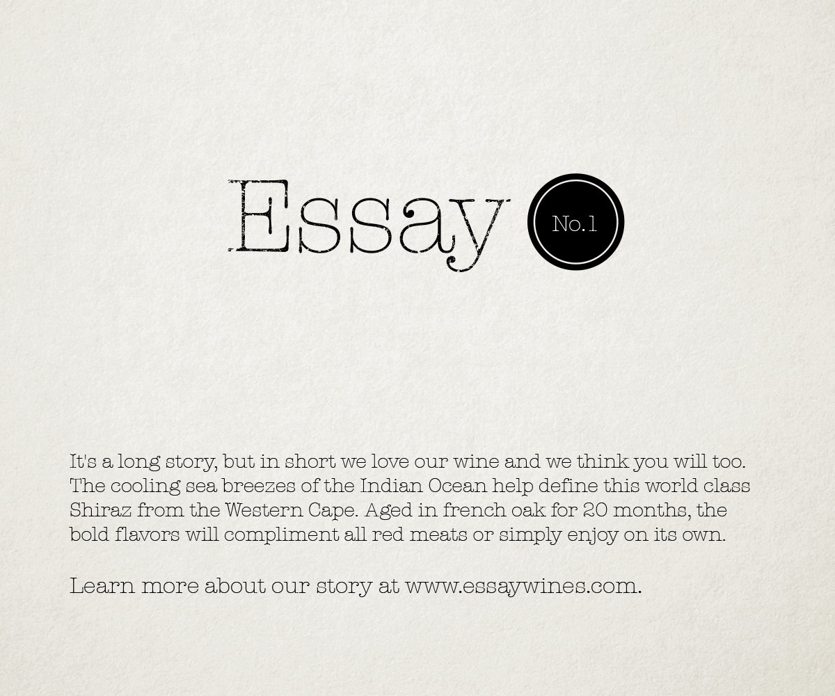 Graphic Design by Dewdle Studio for Essay wines | Design #2146449