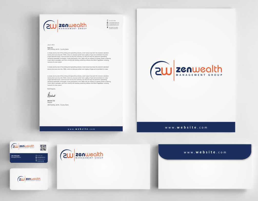 Stationery Design by AwsomeD for Zen Wealth Management Group | Design #9792240