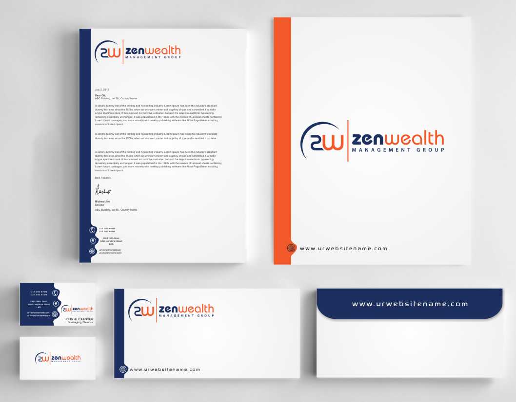 Stationery Design by AwsomeD for Zen Wealth Management Group | Design #9792246