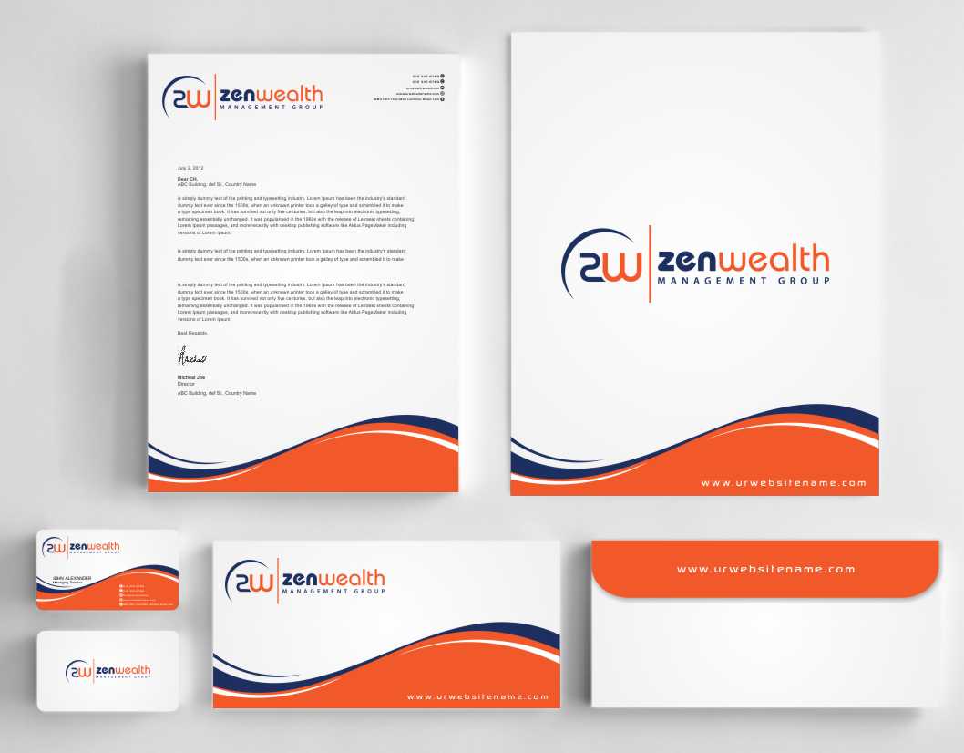 Schreibwaren-Design von szabist für Zen Wealth Management Group | Design #9792409